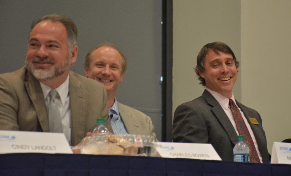 (LEFT TO RIGHT) Charles Bowen, The Bowen Law Group; Michael Toma Ph.D., Armstrong Atlantic State University; Dennis Barber, Ph.D., Armstrong State University. 