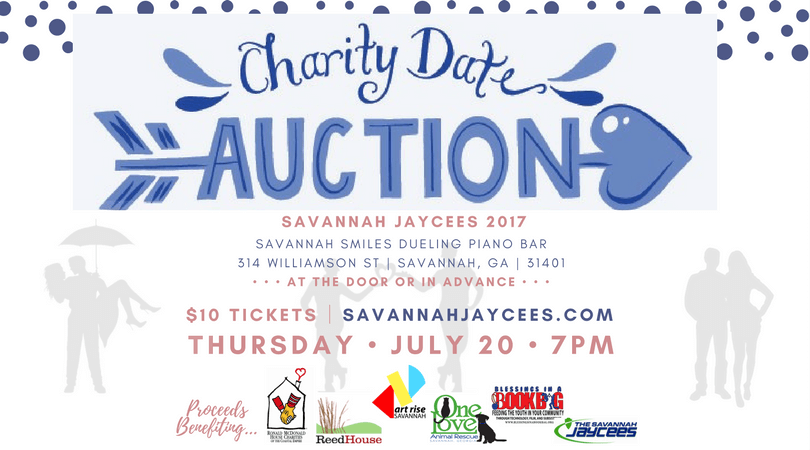 2017 Savannah Jaycees banner for fourth annual Charity Date Night Auction