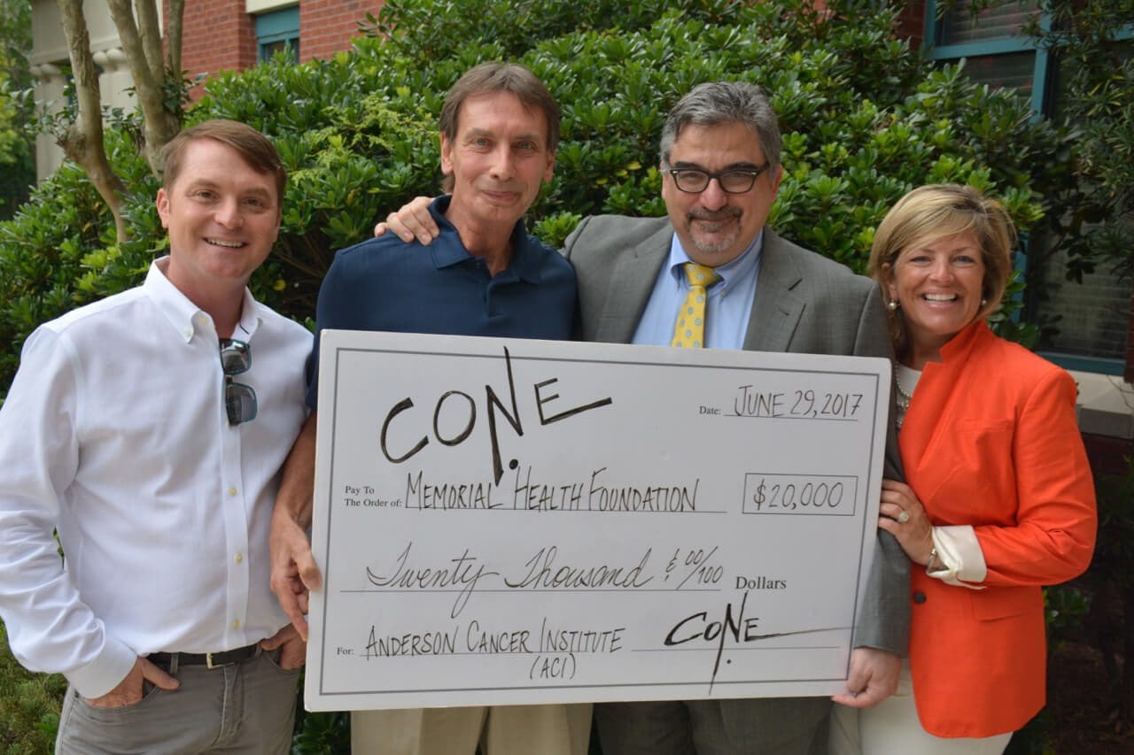 Jim Cone donates $2,000 to Curtis & Elizabeth Anderson Cancer Institute
