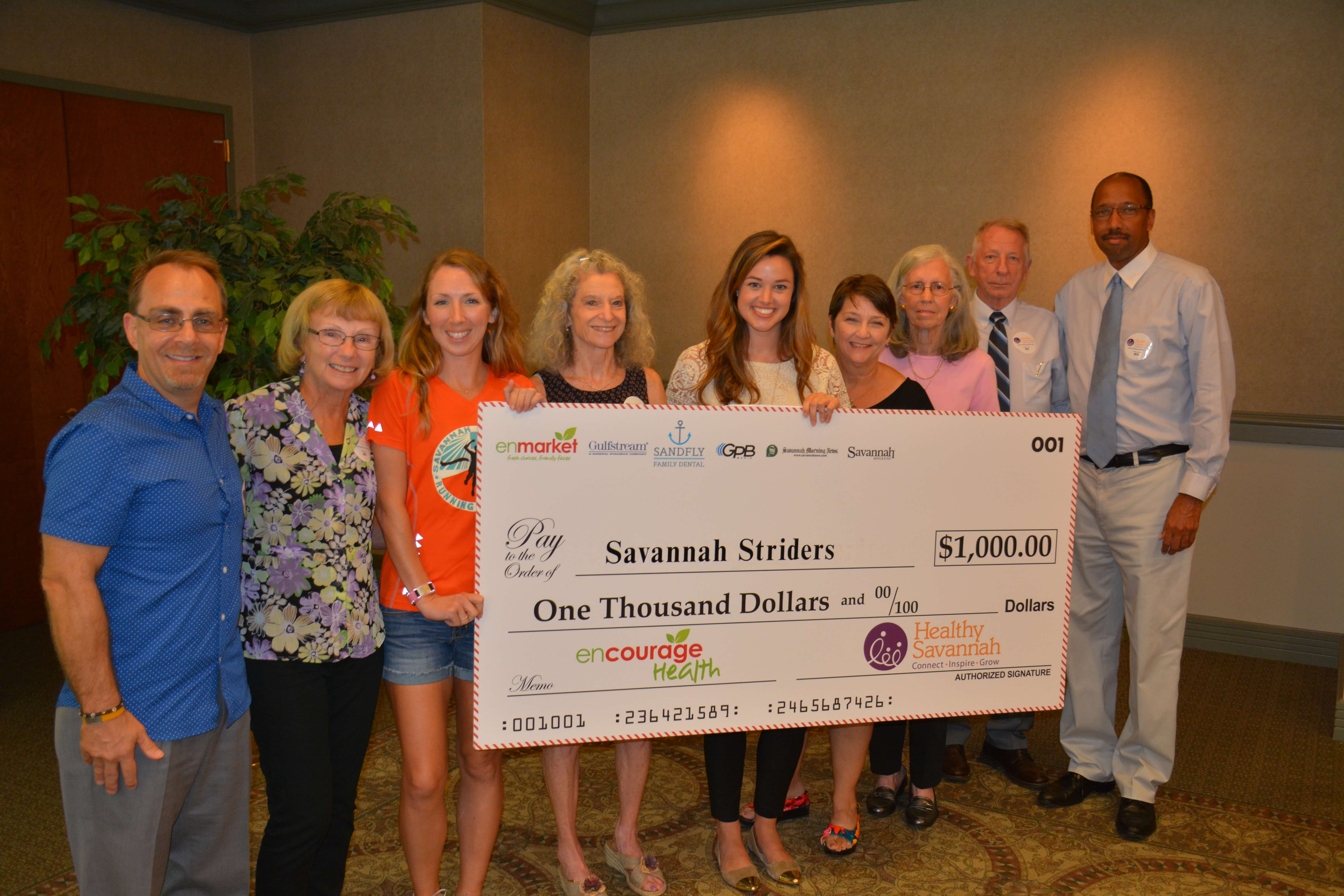 Enmarket Encourage Health Grant to Savannah Striders