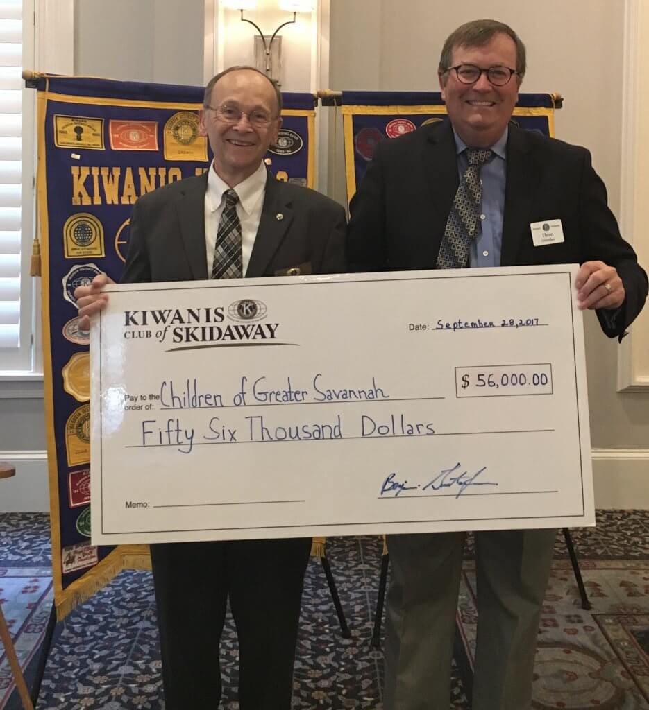 Ben Gustafson President of Kiwanis and Thom Greenlaw Grant Project Coordinator for Kiwanis
