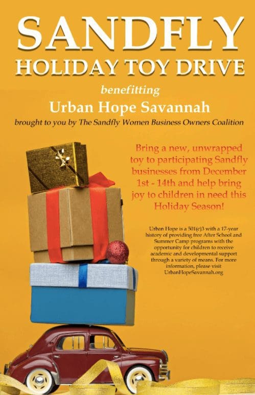 Dr. Angela Canfield & Sandfly Women Business Owners Coalition Announce Toy Drive for Savannah Families